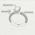 Hidden Halo Emerald Cut Aquamarine Engagement Ring - Ximena No. 404